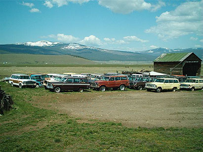 Jeep ranch mountain view